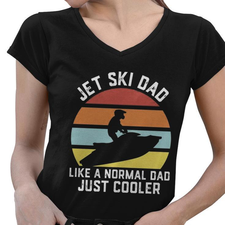 Funny Jet Ski Dad Women V-Neck T-Shirt