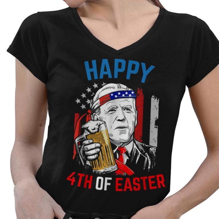 Funny Joe Biden Happy 4Th Of Easter Confused 4Th Of July  V4 Women V-Neck T-Shirt