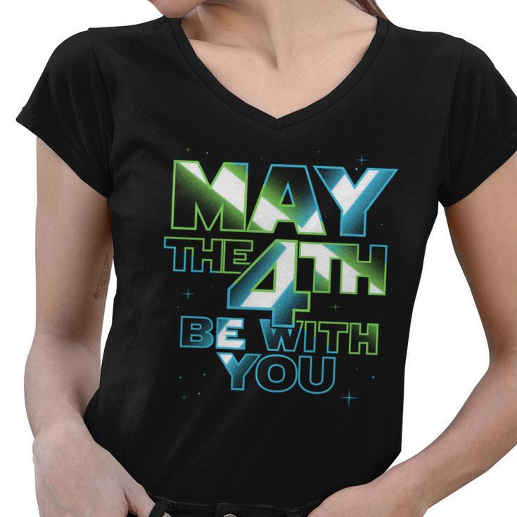 Funny May The 4Th Be With You Tshirt Women V-Neck T-Shirt