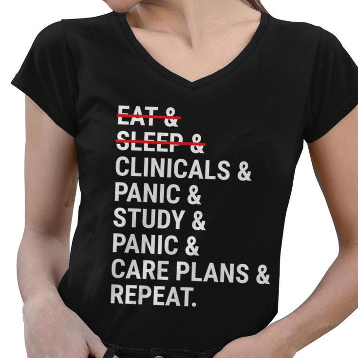 Funny Nursing School Student Nurse Gift Women V-Neck T-Shirt