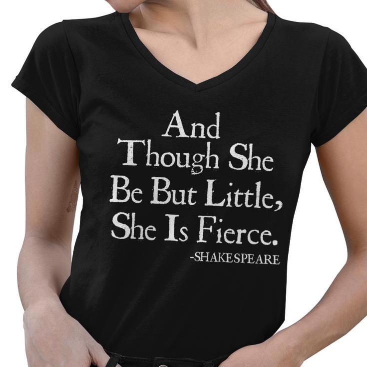 Funny Shakespeare Fierce Quote Tshirt Women V-Neck T-Shirt