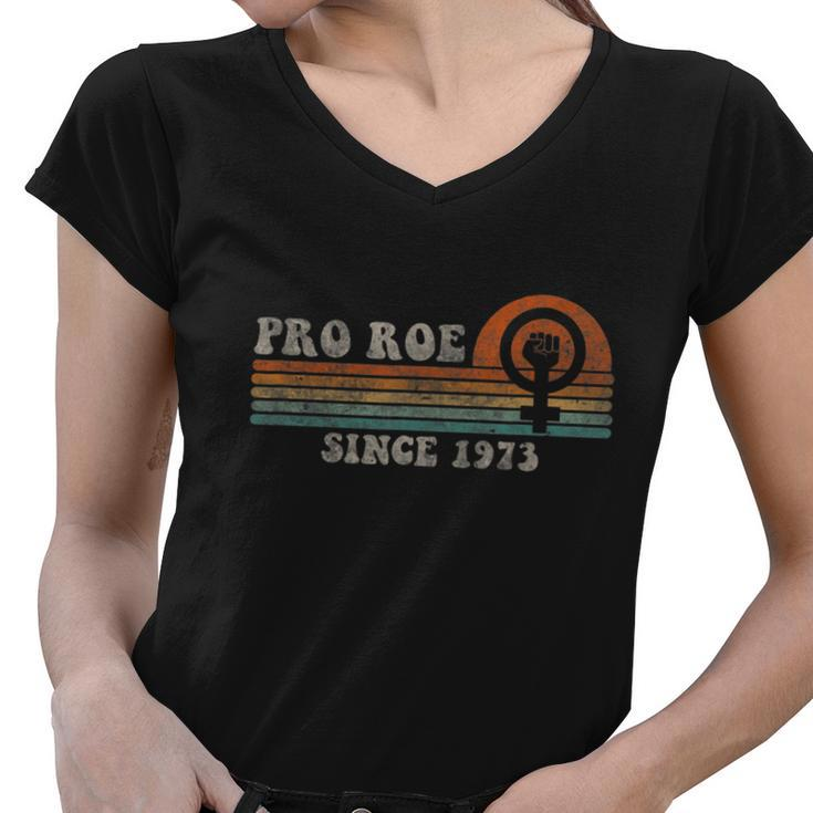 Funny Since 1973 Vintage Pro Roe Retro Women V-Neck T-Shirt