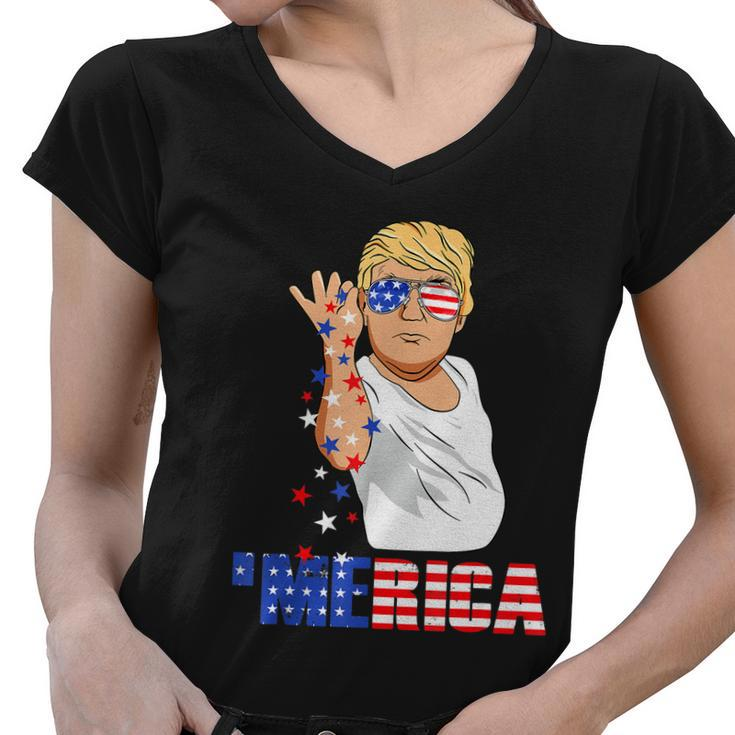 Funny Trump Salt Merica Freedom 4Th Of July Tshirt Gifts Women V-Neck T-Shirt