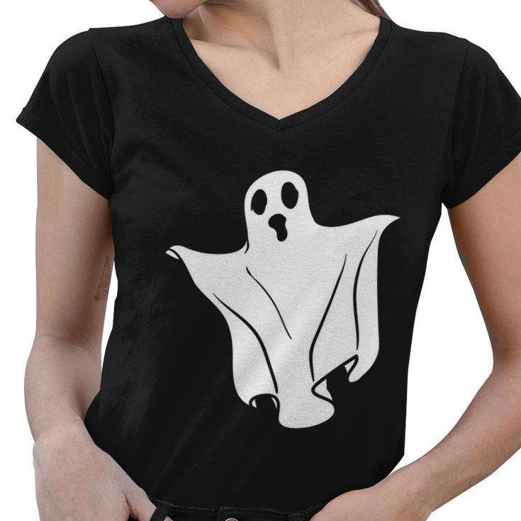 Ghost Boo Funny Halloween Quote V6 Women V-Neck T-Shirt