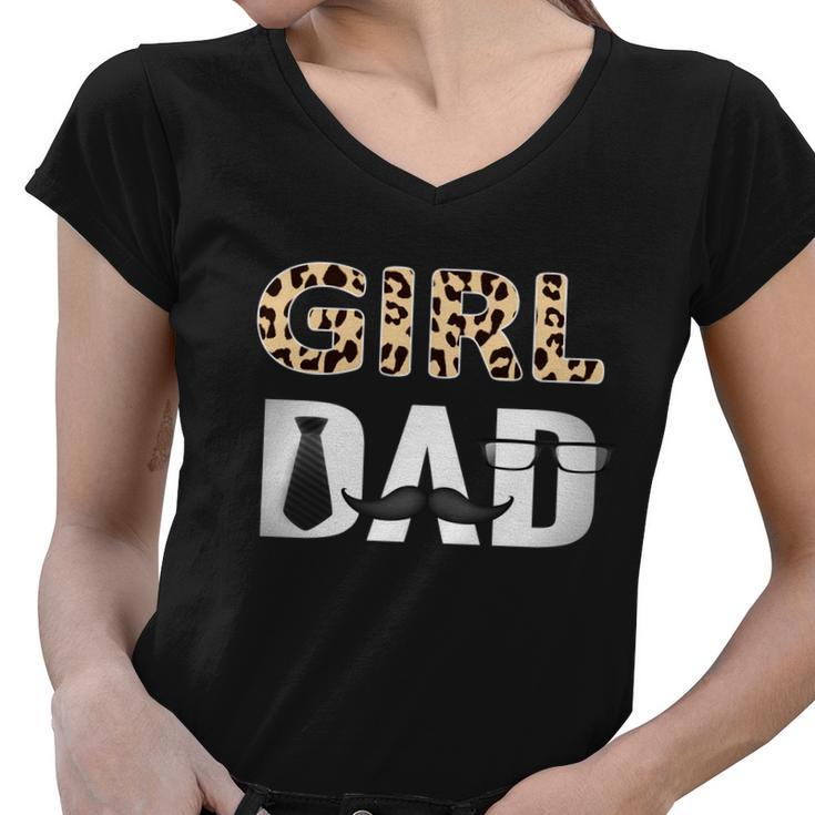 Girl Dad Funny Fathers Day Gift From Wife Daughter Baby Girl Gift Women V-Neck T-Shirt