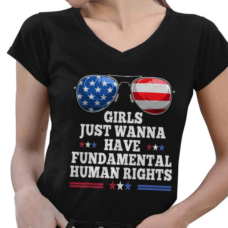 Girls Just Want To Have Fundamental Rights V3 Women V-Neck T-Shirt