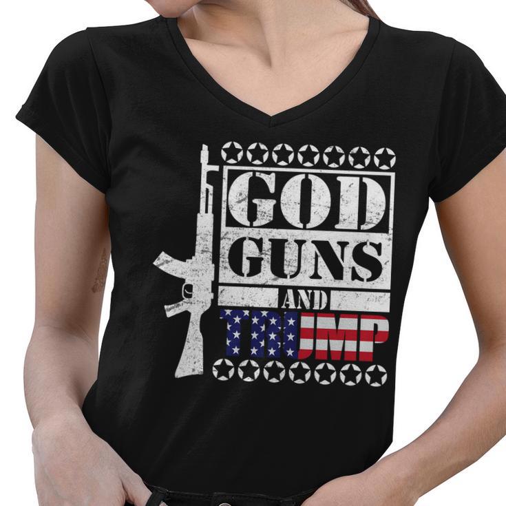 God Guns Trump Tshirt V2 Women V-Neck T-Shirt