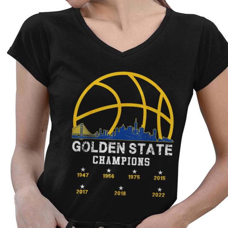 Golden 2022 Basketball For Men Women Warriors V2 Women V-Neck T-Shirt