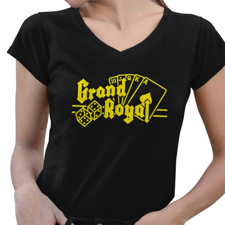 Grand Royal Record Label  Women V-Neck T-Shirt