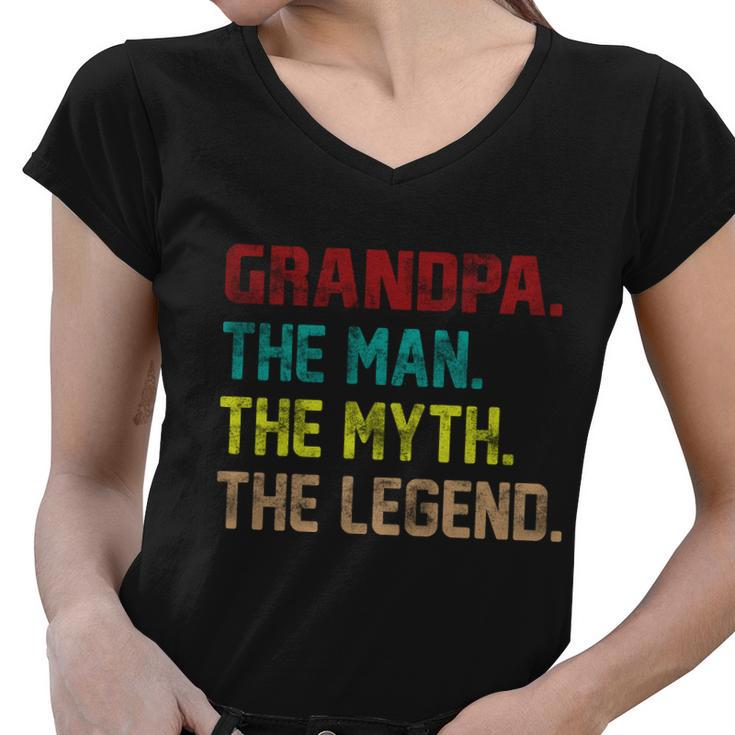 Grandpa The Man The Myth The Legend Tshirt Women V-Neck T-Shirt