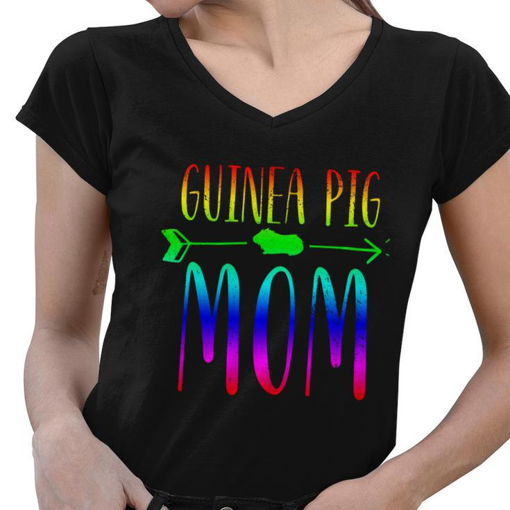 Guinea Pig Mom Cute Pet Owner White Gift Cute Gift Graphic Design Printed Casual Daily Basic Women V-Neck T-Shirt