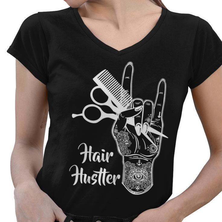 Hair Hustler Beauty Salon Women V-Neck T-Shirt