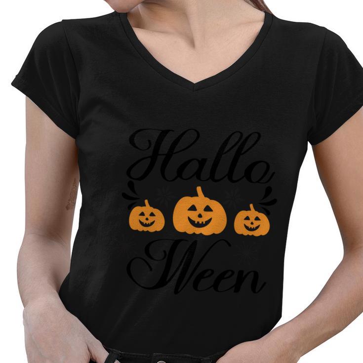 Halloween Pumpkin Halloween Quote V2 Women V-Neck T-Shirt