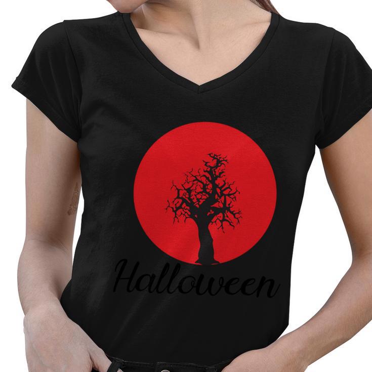 Halloween Tree Halloween Quote Women V-Neck T-Shirt