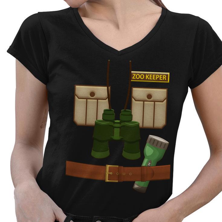 Halloween Zookeeper Costume Women V-Neck T-Shirt