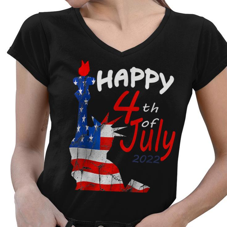 Happy Independence Day 2022 Happy 4Th Of July 2022  Women V-Neck T-Shirt