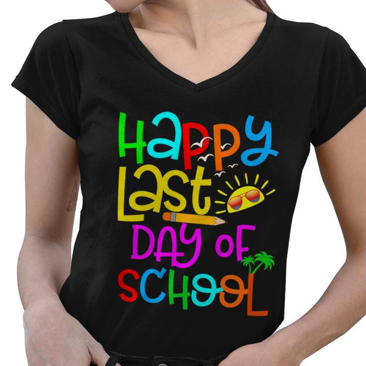 Happy Last Day Of School Teacher Student Graduation Gift V2 Women V-Neck T-Shirt