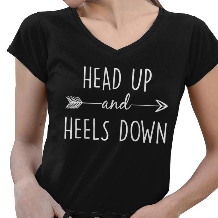 Head Up And Heels Down V2 Women V-Neck T-Shirt