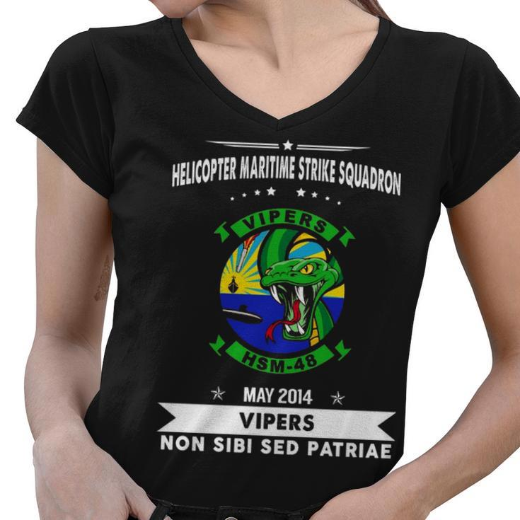 Helicopter Maritime Strike Squadron Hsm  Women V-Neck T-Shirt