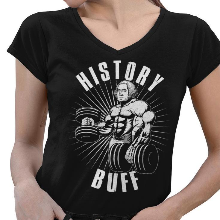 History Buff Funny George Washington Women V-Neck T-Shirt