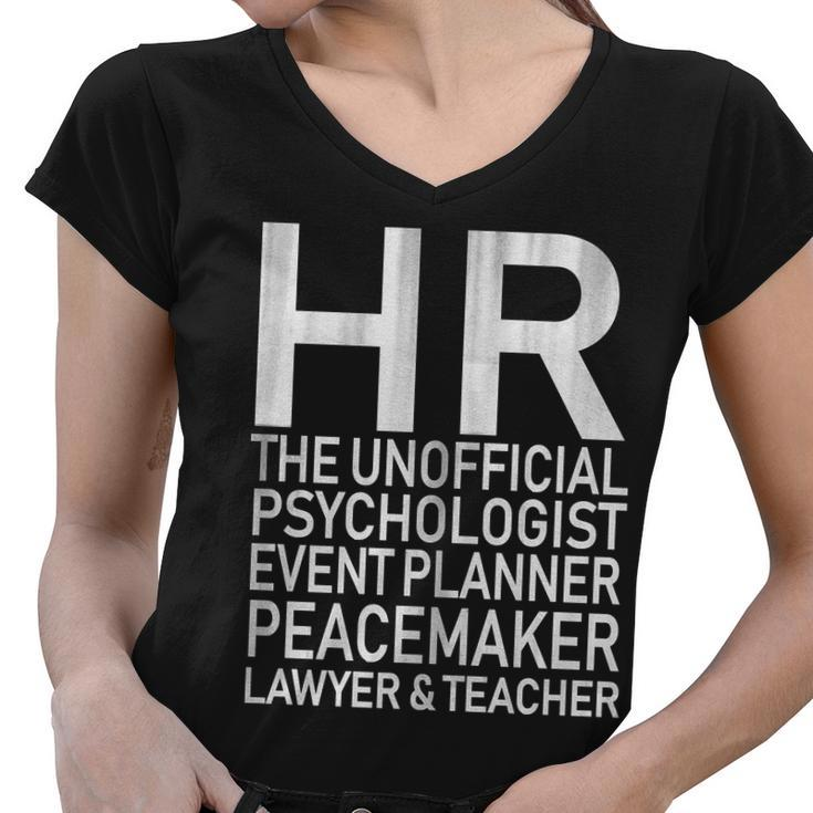Hr The Unofficial Psychologist  Graphic Design Printed Casual Daily Basic Women V-Neck T-Shirt