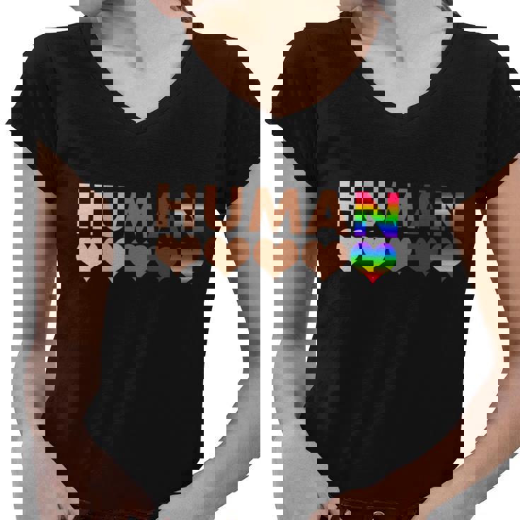 Human Diversity Human Rights Women V-Neck T-Shirt