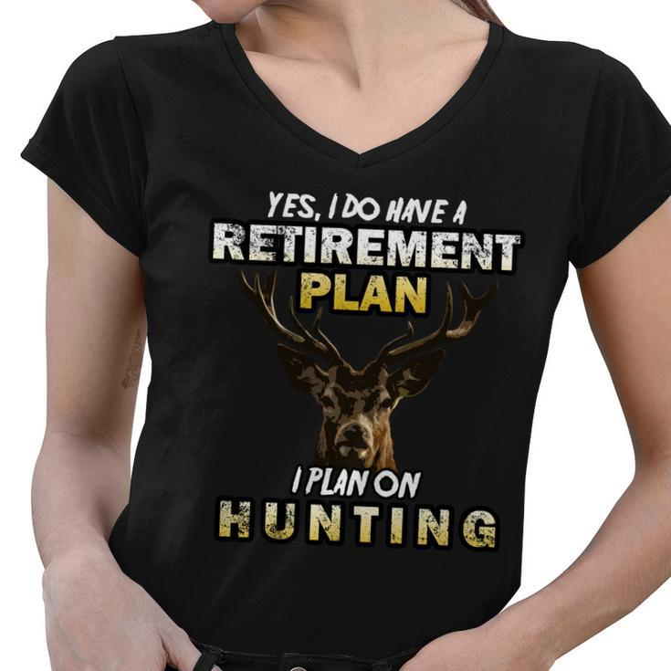Hunting Retirement Plan Tshirt Women V-Neck T-Shirt