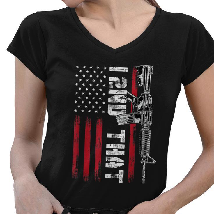 I 2Nd That Second Amendment Pro Gun American Flag Patriotic Women V-Neck T-Shirt