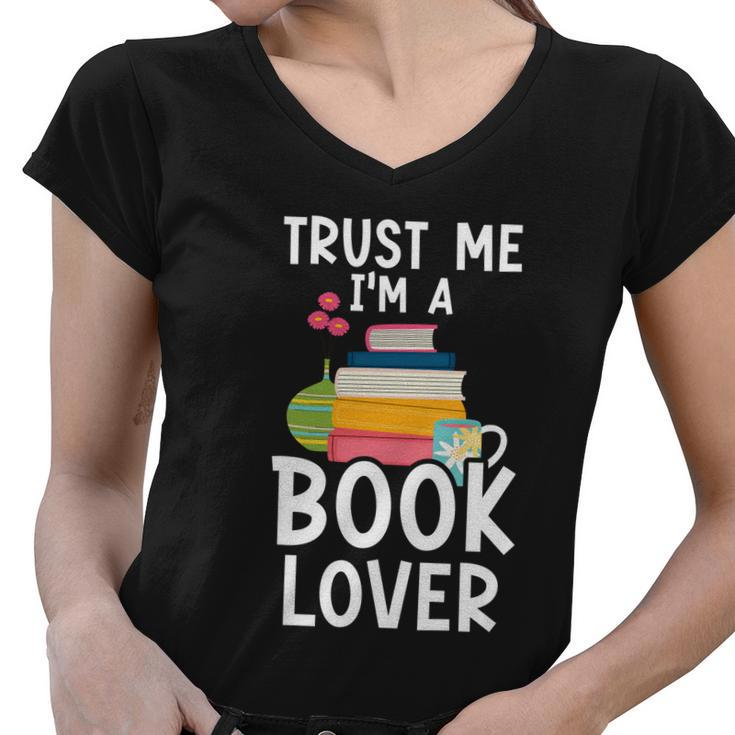I Am A Book Lover Bookworm Literature Bibliophile Library Meaningful Gift Women V-Neck T-Shirt