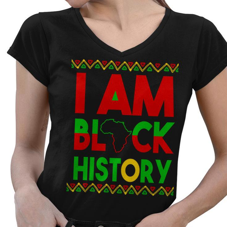 I Am Black History V2 Women V-Neck T-Shirt