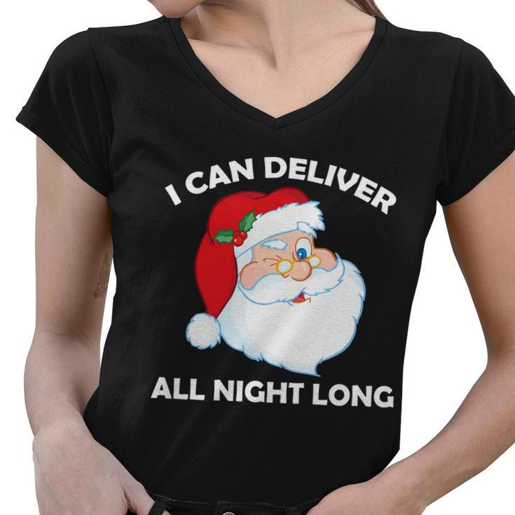 I Can Deliver All Night Long X-Mas Bad Santa Tshirt Women V-Neck T-Shirt