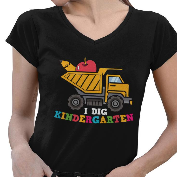 I Dig Pre Kindergarten Back To School Graphic Plus Size Shirt For Kids Teacher Women V-Neck T-Shirt