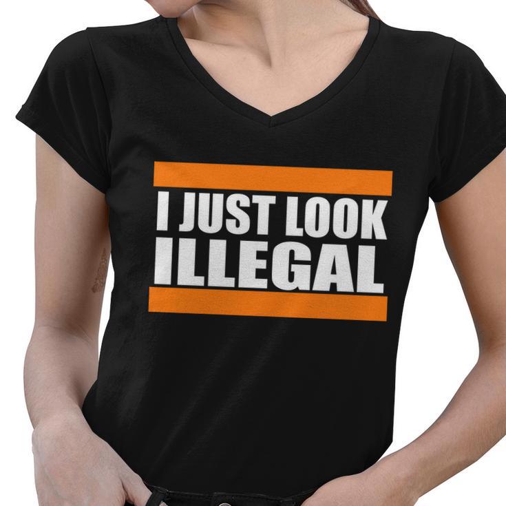 I Just Look Illegal Box Tshirt Women V-Neck T-Shirt