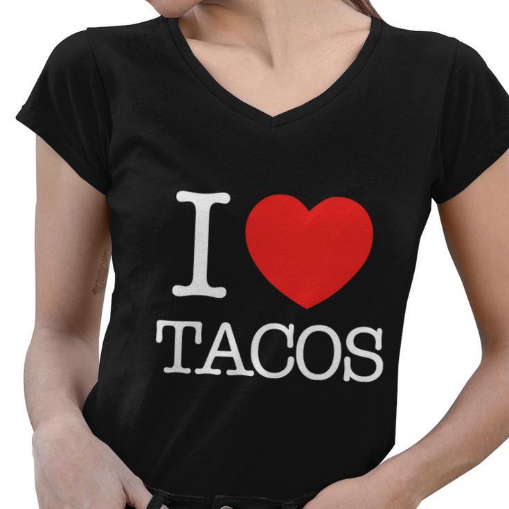 I Love Tacos V2 Women V-Neck T-Shirt