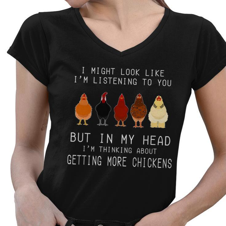 I Might Look Like Im Listening To You But In My Head Tshirt Women V-Neck T-Shirt