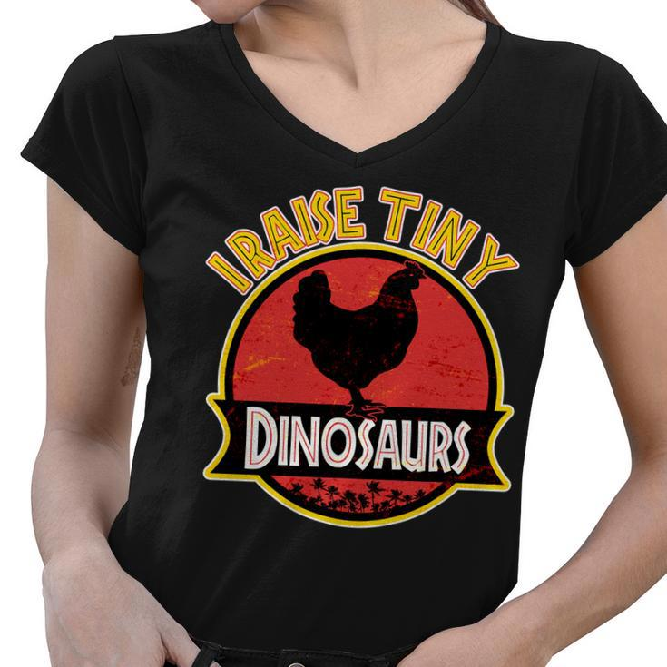 I Raise Tiny Dinosaurs Tshirt Women V-Neck T-Shirt