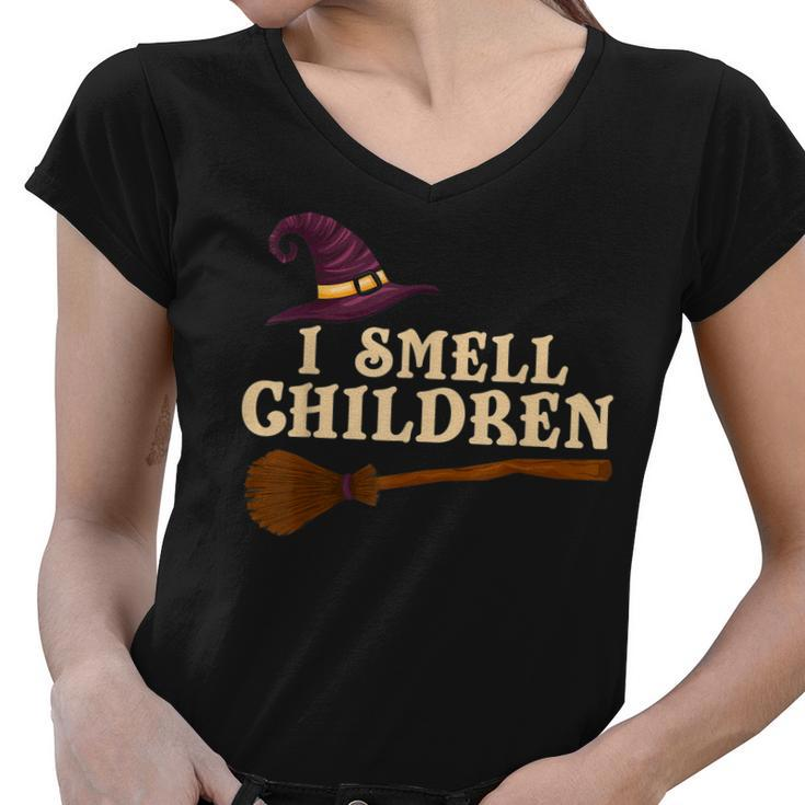I Smell Children Teacher Halloween Boys Girls Kids   V2 Women V-Neck T-Shirt