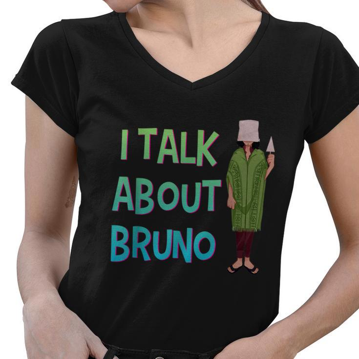 I Talk About Bruno Funny Kids Music Women V-Neck T-Shirt