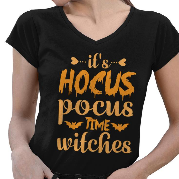 Ifs Hocus Pocus Time Witches Halloween Quote Women V-Neck T-Shirt