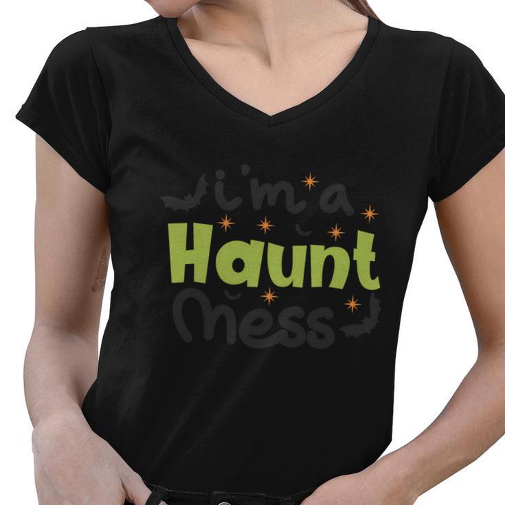 Im A Haunt Ness Halloween Quote Women V-Neck T-Shirt