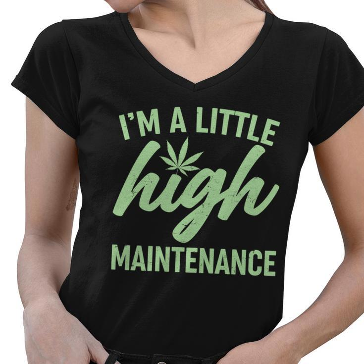 Im A Little High Maintenance Tshirt Women V-Neck T-Shirt