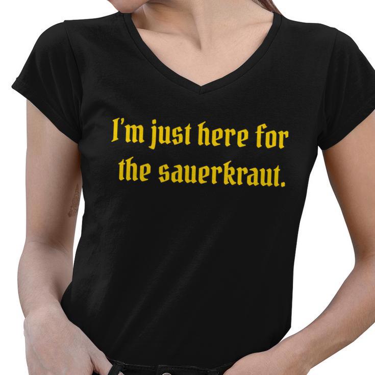 Im Just Here For The Sauerkraut Women V-Neck T-Shirt