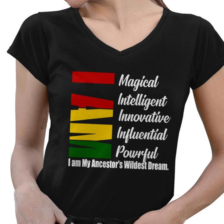 Im Magical Black History Month Blm Gifts Black Pride Women V-Neck T-Shirt