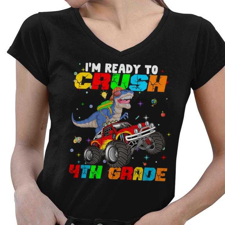 Im Ready To Crush 4Th Grade Women V-Neck T-Shirt