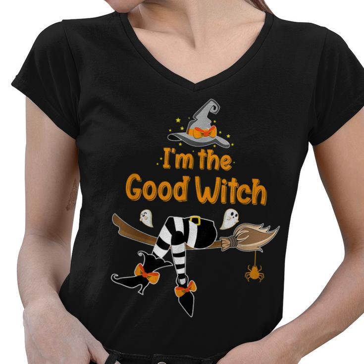 Im The Good Witch Funny Halloween Matching Group Costume  Women V-Neck T-Shirt