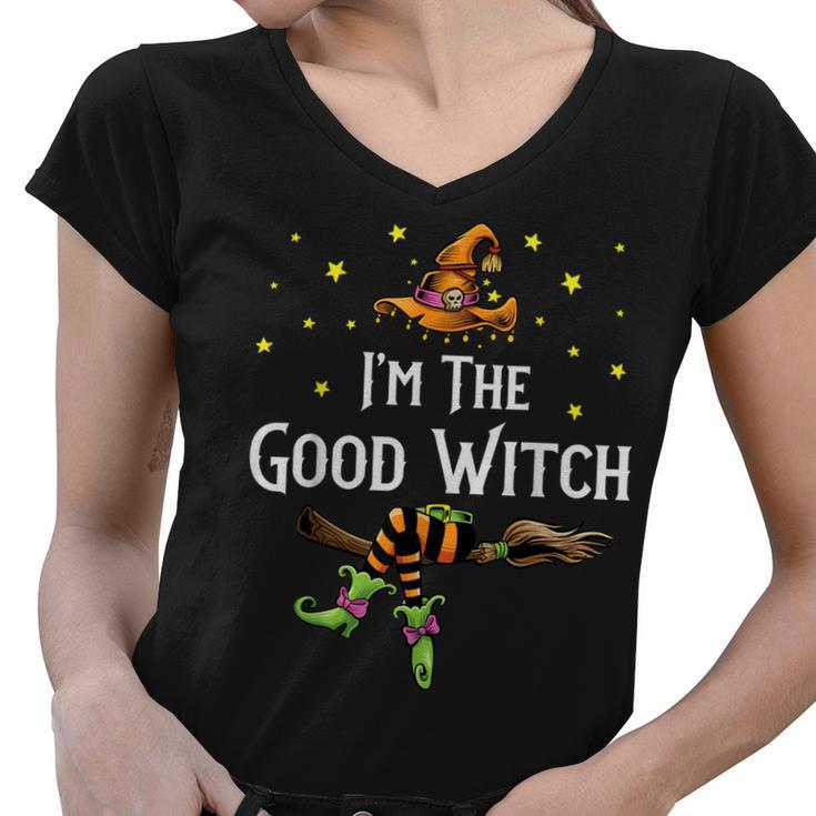 Im The Good Witch Halloween Matching Group Costume  Women V-Neck T-Shirt
