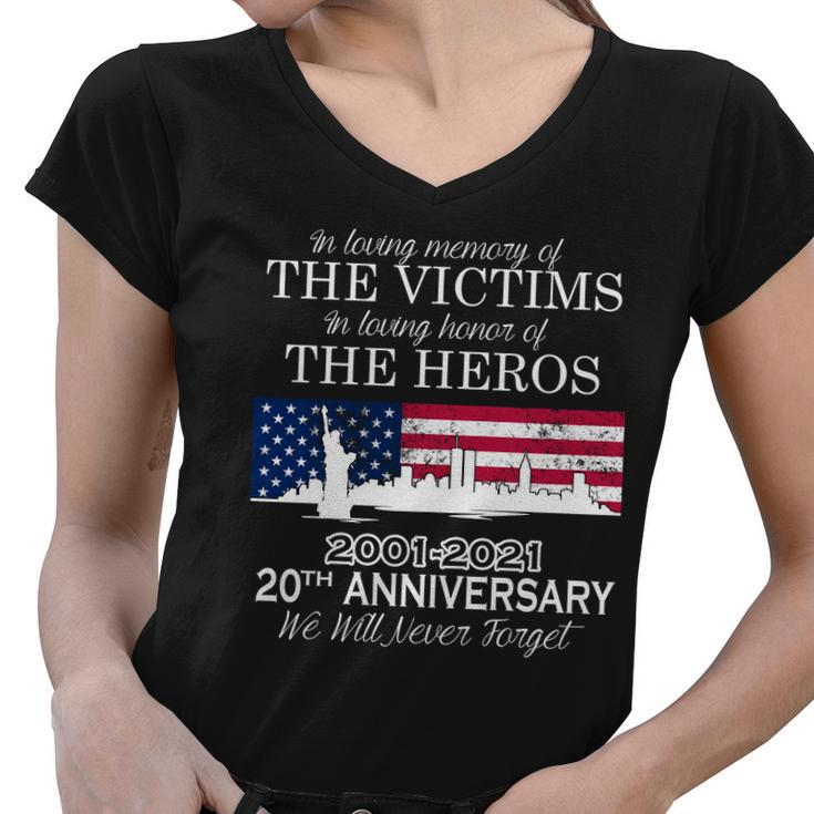 In Loving Memory Of The Victims Heroes 911 20Th Anniversary Tshirt Women V-Neck T-Shirt
