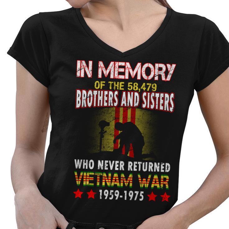 In Memory Of Vietnam Brothers And Sisters Women V-Neck T-Shirt