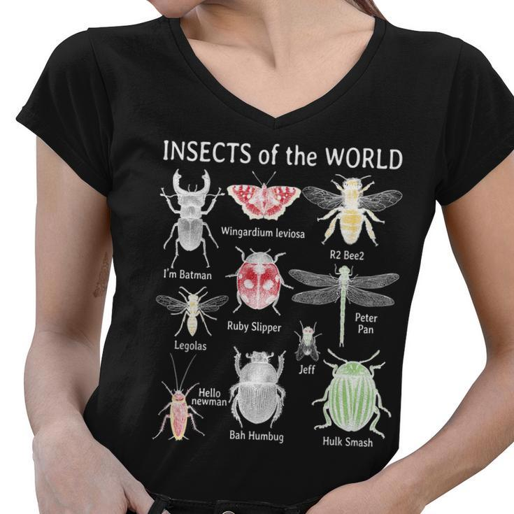 Insects Of The World Tshirt Women V-Neck T-Shirt