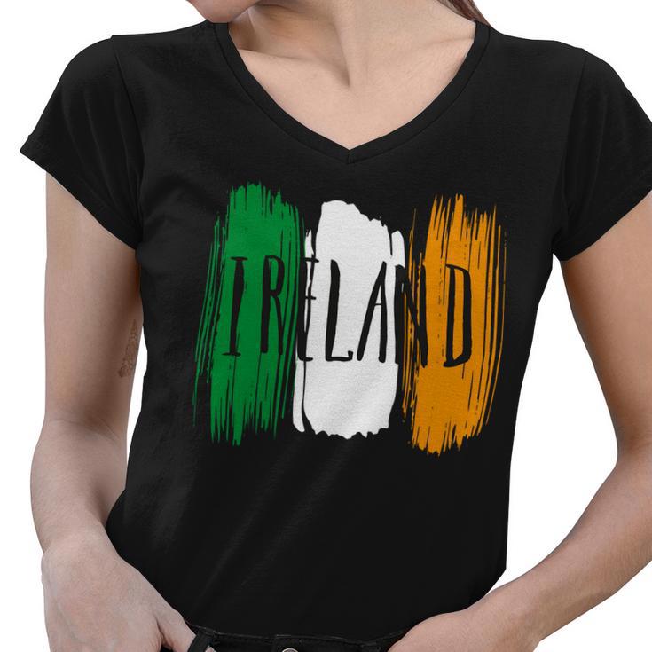 Ireland V2 Women V-Neck T-Shirt